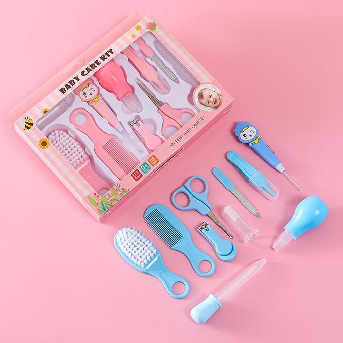 Unimese Baby Care Set 10 In 1 Gunting Kuku Sisir Nasal Aspirator Sikat Gigi Kikir Pipet Kit Perawata