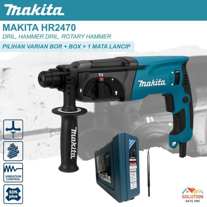 Makita Hr2470  Mesin Bor Bobok Beton Bisa 3 Fungsi Original Dan Terpercaya