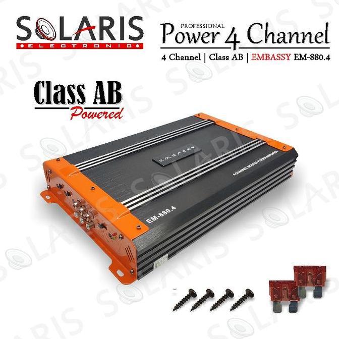 Power Mobil Embassy 4 Channel Em-880.4 Class AB Original