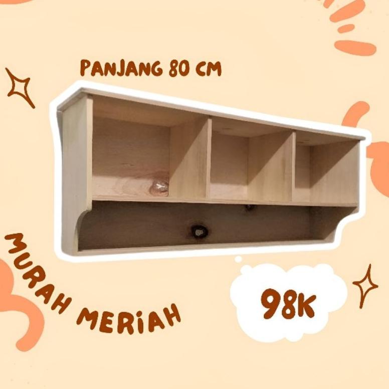 Terlaris Kitchen Set  / Rak Dapur / Lemari Gantung / Rak Gantung Atas / Rak Bumbu Besar Ukuran 80Cm 