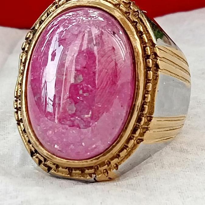 CINCIN BATU RUBY BRAZIL PECAH SERIBU /ANTI GORES SINTETIC