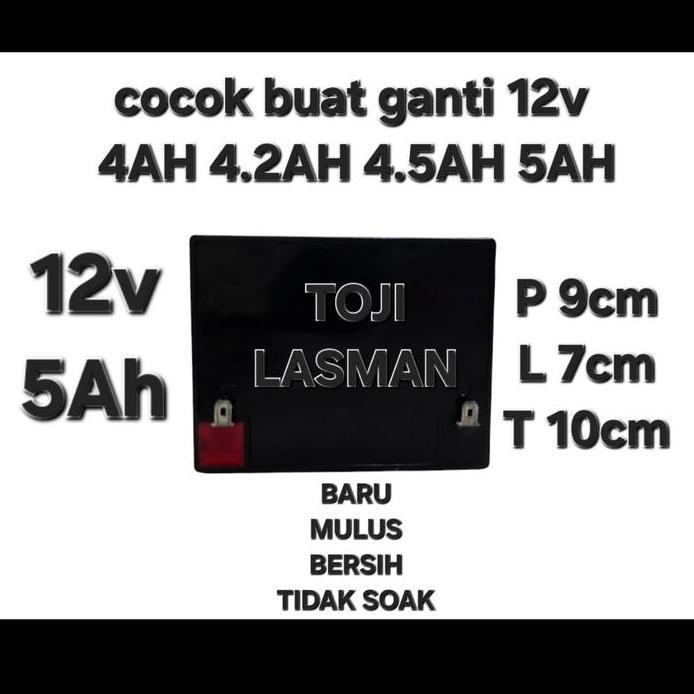 ( ACCU 12V 4.5AH ) BATTERY BATERAI AKI SPEAKER AKTIF AKTIVE PORTABLE MOTORAN MOBILAN MAINAN CHARGER 