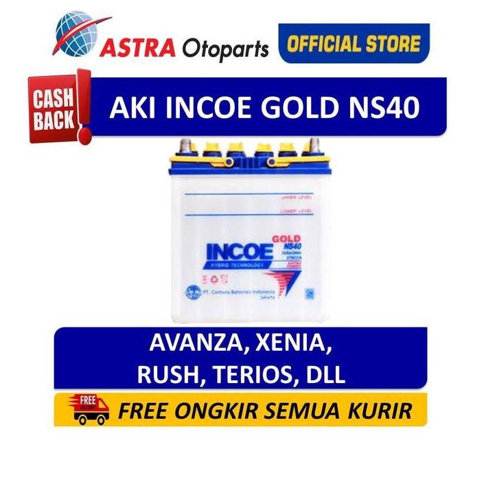 Aki INCOE GOLD NS40 - Aki Mobil mobil Avanza, Rush, Xenia,Terios Ori