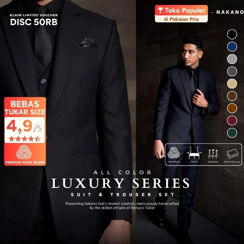 NAKANO LUXURY SET - Setelan Jas & Celana Formal Pria Slim Fit Premium