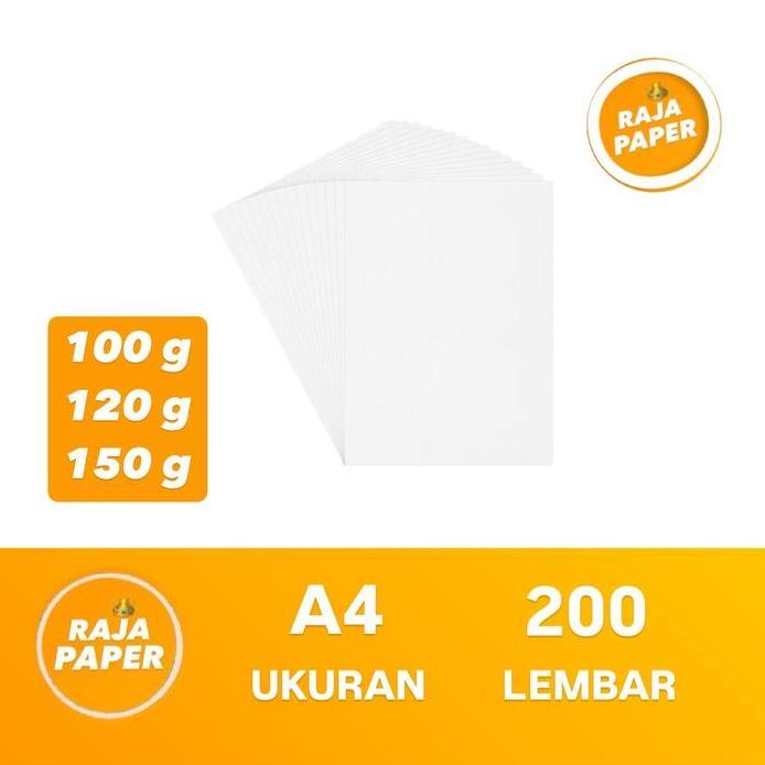 Kertas Art Paper Ukuran A4 200 Lembar 100 120 150 Gsm Gr Gram ( 210 Mm x 297 Mm ) / ( 21 Cm x 29.7 C