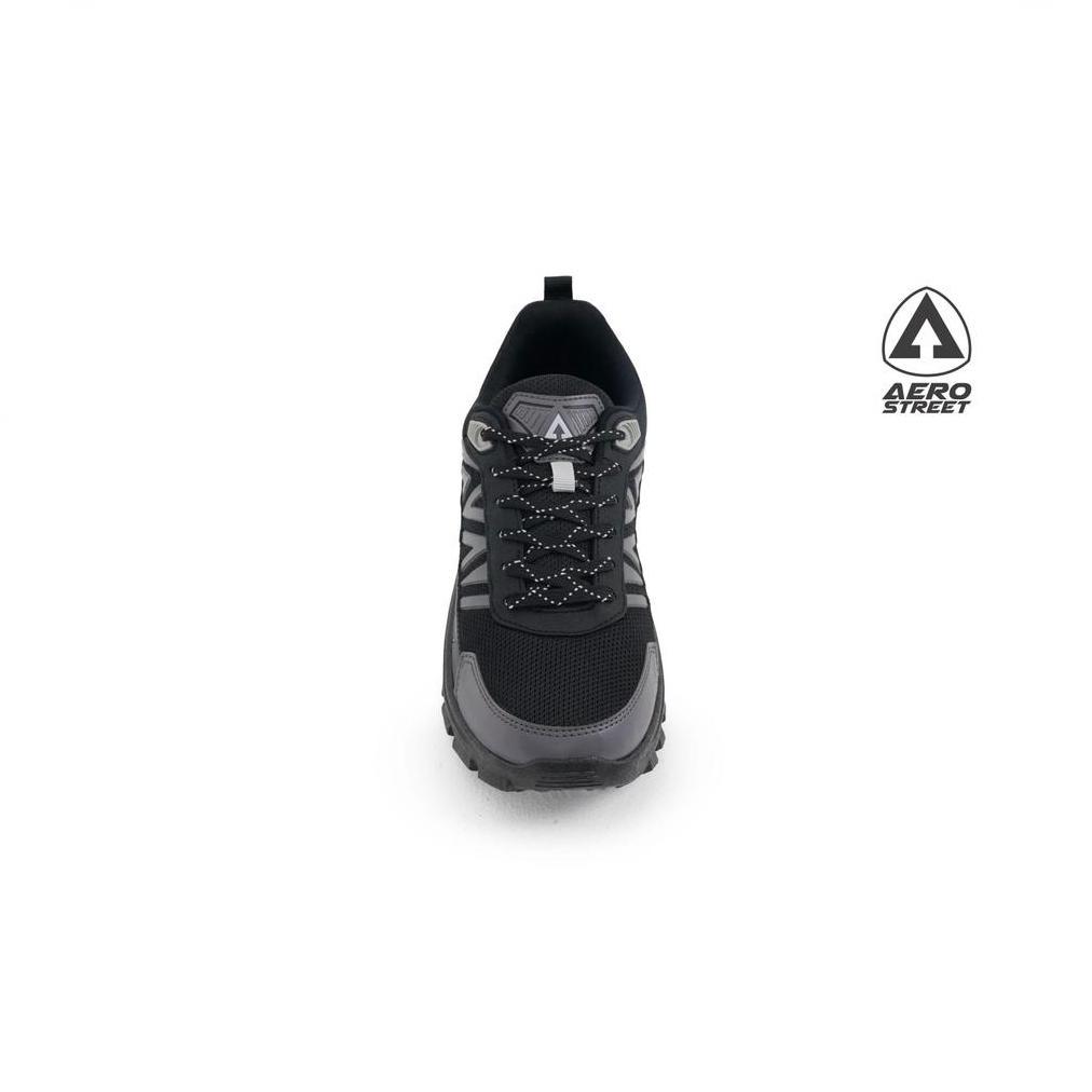 LIMITED Aerostreet Trex Outdoor Shoes Unisex Hitam/Hitam/Abu sepatu Boots Pria Wanita Sporty Aktivit