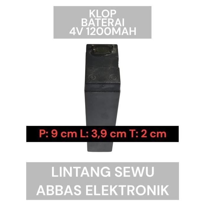 BATERAI AKI ACCU KERING 4 V 4VOLT 1200MA AUDIO PORTABLE LAMPU EMERGENS
