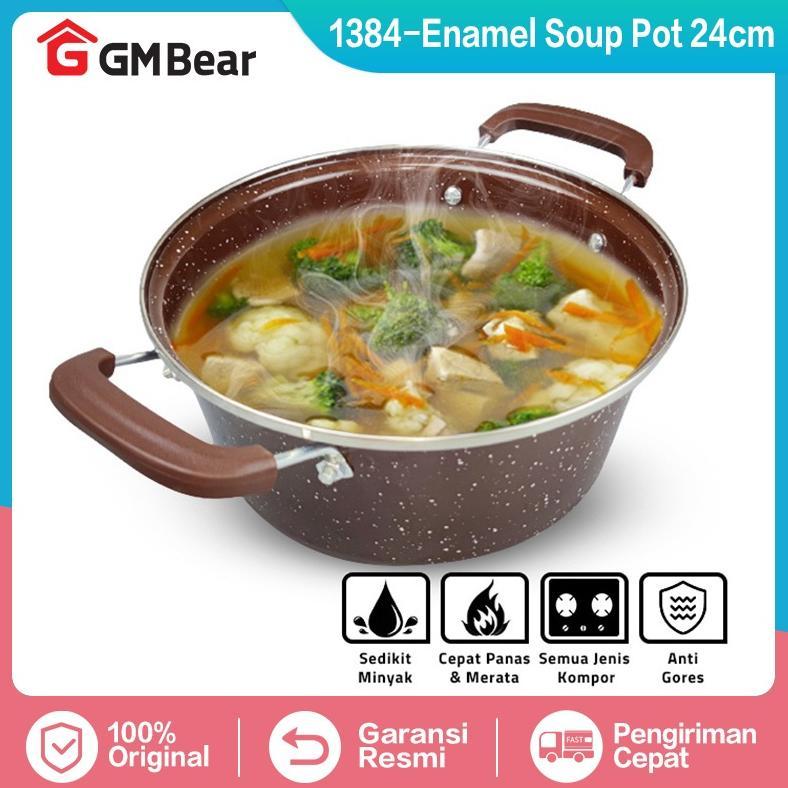 Sales Gm Bear Wajan Penggorengan Enamel - Panci Wok Pan Enamel