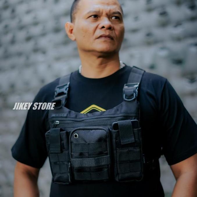 tas sepeda dan motor chest bag tactical rig bag tas dada addict premium Pria Motorcycle