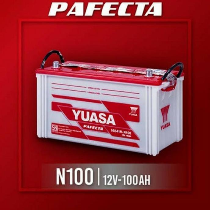 Aki mobil Daihatsu Taft N100 Yuasa Pafecta 12v 100ah Aki basah