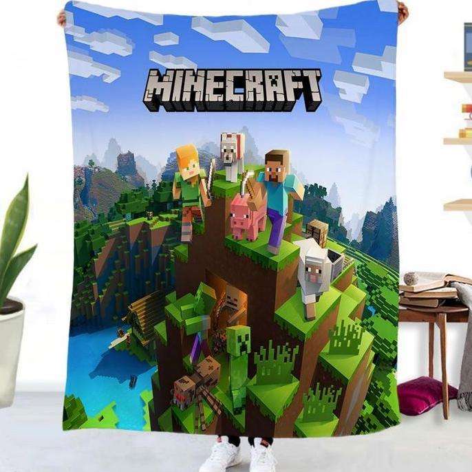 Sprei Katun Minecraft Roblox / Selimut / Sarung Bantal murah