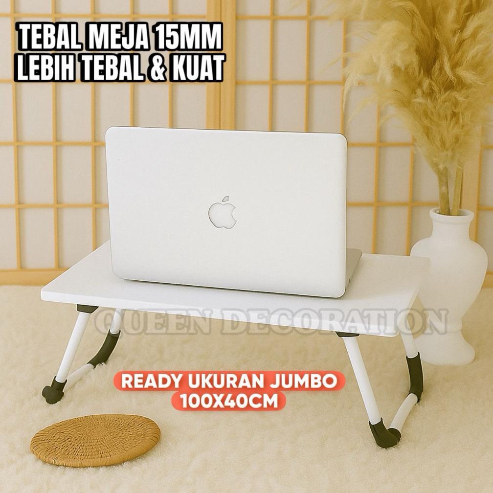 PROMO MEJA KAKI LIPAT JUMBO Meja laptop lipat 80*40 / 60*40 kerja tulis belajar pc komputer anak les