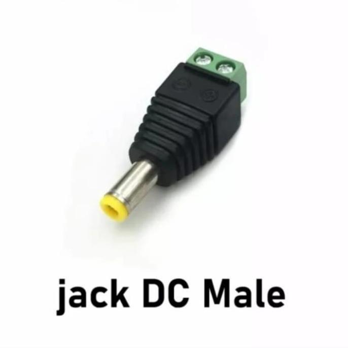 Konektor cctv dc male kuning | DC male konektor | Jack dc male