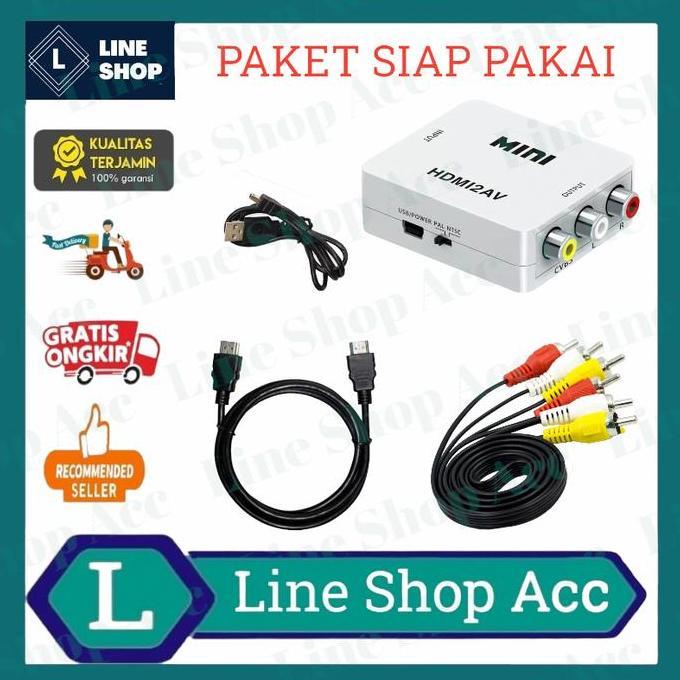 Paket Siap Pakai HDMI Ke Tv Tabung / HDMI To AV RCA