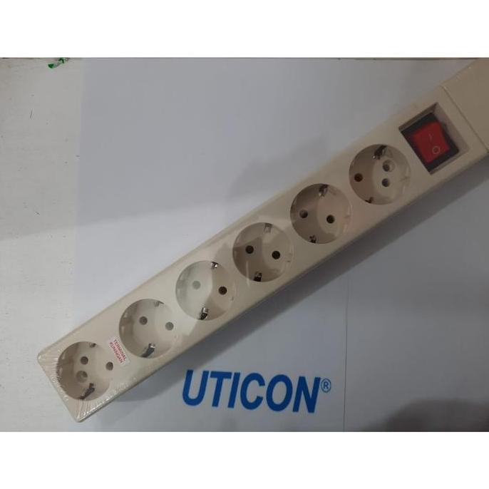 Stop Kontak Uticon 6 Lubang Saklar On-Off St-1682 Nc