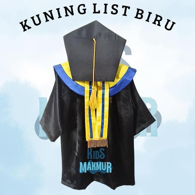 Kids Makmur Toga Wisuda Anak Baju Wisuda Anak Tk Paud Komplit Dengan Ukuran S M L & Xl Ready Stock