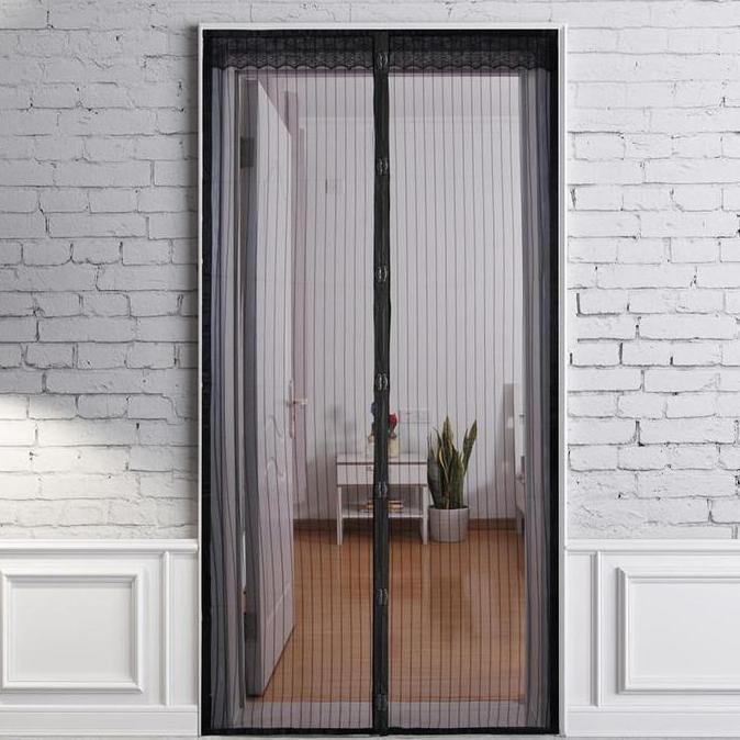 Promo {Cod} Tirai Magnet Elegan Bahan Plastik Pvc Jaring Tirai Pintu Kama Tirai Pintu Magnet Kawat N