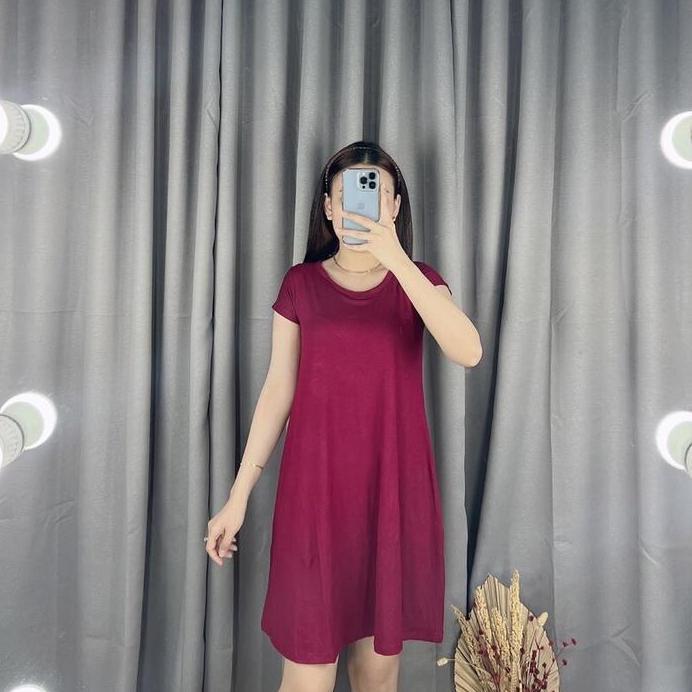 SUNAN FASHION | BASIC DRESS RIB KNIT PREMIUM / Kaos Rib Premium / Rib Tunik Midi