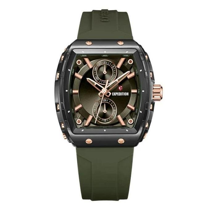 Jam Tangan EXP EX 6814 MFRRGGNBA Green Rubber Band