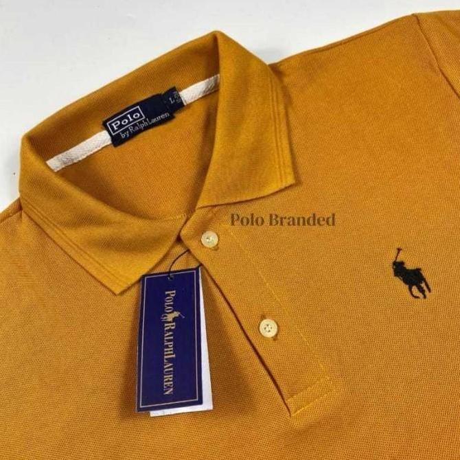 Kaos Kerah Polo Shirt polos Pria | Baju Kaos Polo Kerah Yellow Kuning Mustard Jumbo Ukuran XXL 2XL X