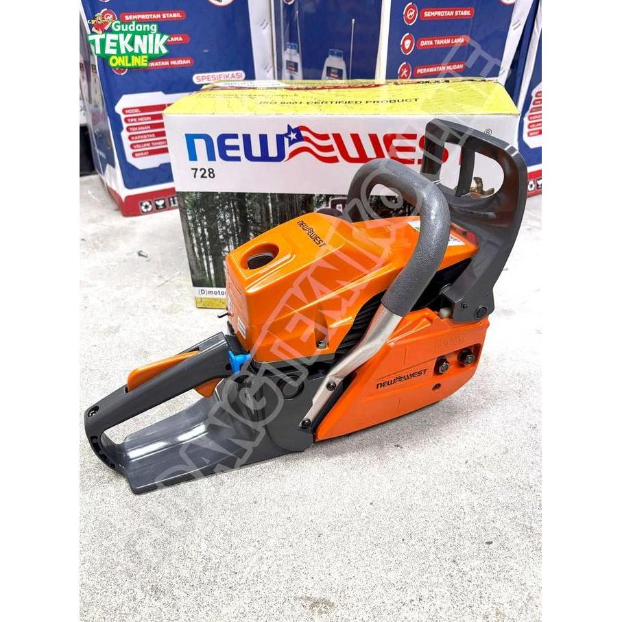 SESARKAL Mesin Chainsaw 26" Laser 728 NEW WEST Senso / Mesin Gergaji Potong Belah Potong Kayu 26 Inc