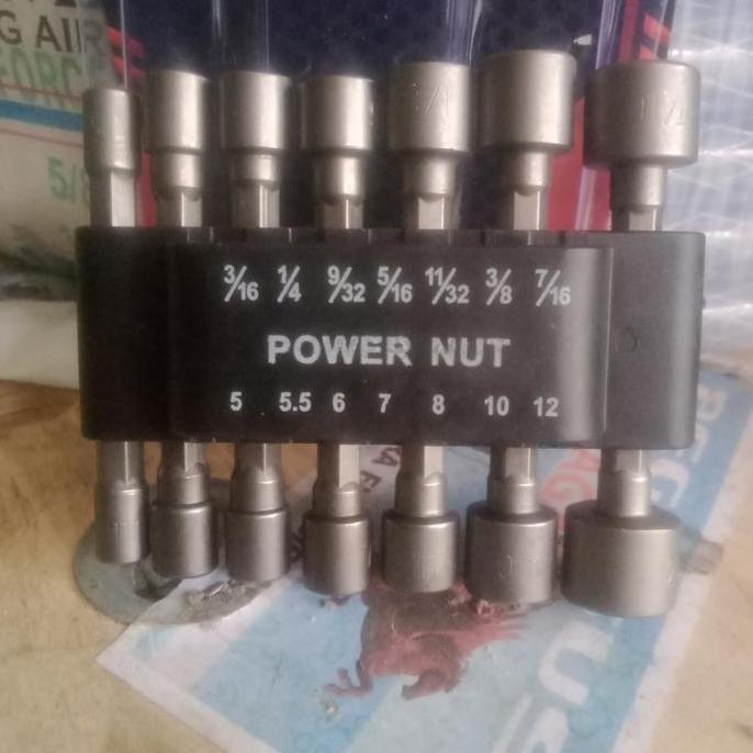 HATSUD Kunci Sok Mata Bor Hex Nut Driver Set Kunci Sok Socket 14 PCS