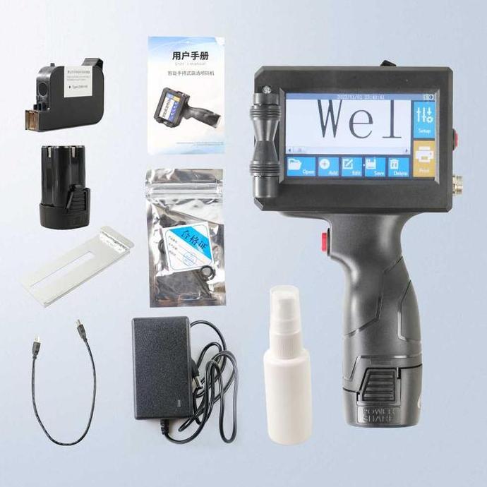 HATSUD Mesin Coding Expired Date Logo Portable Handheld Printer Inkjet