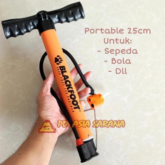 LEBOU Pompa Ban Mini Sepeda 25cm Blackfoot / Hand Pump Bicycle Serbaguna