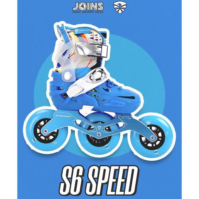 Sepatu Roda Anak Inline Skate Flying Eagle S6 Speed Biru