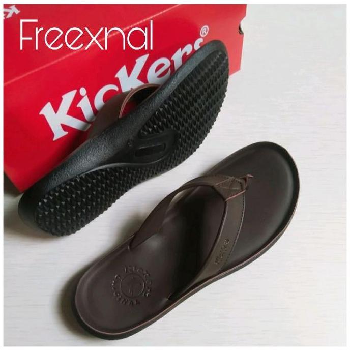 sandal kickers pria - sandal jepit kickers kulit - sandal pria kickers - sandal lebaran