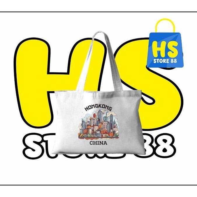 New TOTEBAG HONGKONG - TOTE BAG HONGKONG - OLEH OLEH HONGKONG - SOUVENIR HONGKONG - TAS HONGKONG