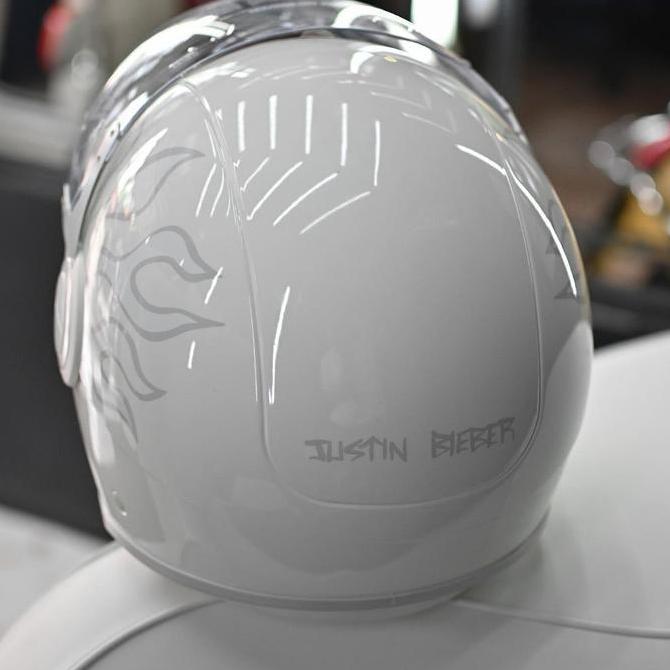 helm vespa white justin bieber original italy