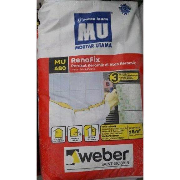 Mortar MU 480 semen instan perekat keramik 25 kg