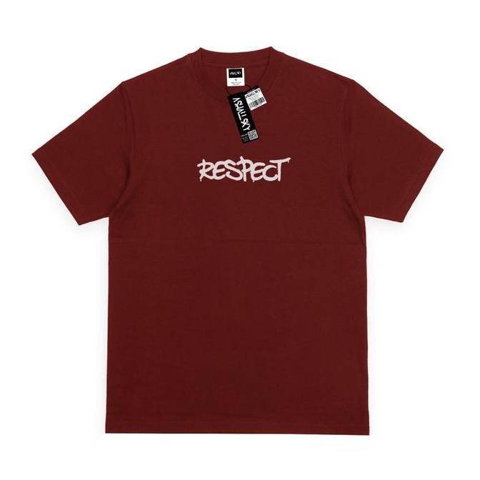 New Ashallsky Kaos Pria Warna Sage Green Motif Simple Respect Unisex Premium Distro Baju Digital Wan