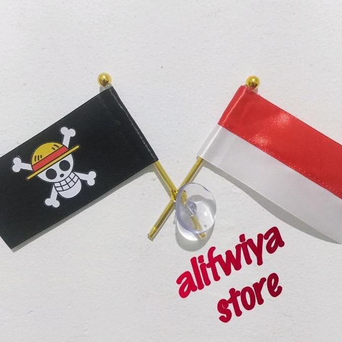 Ready BENDERA INDONESIA - ONE PIECE SILANG KECIL
