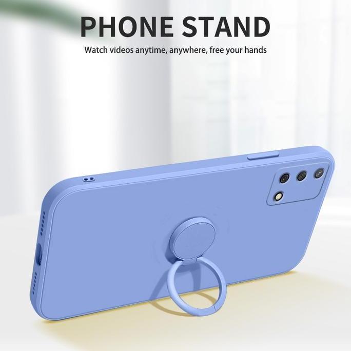case   untuk Oppo A74 4G 5G A95 Case Candy Ring Stand Bracket Holder TALI Silicone