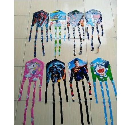 LUXIVAGALLERY 100PCS MAINAN LAYANGAN MINI PLASTIK/ KARAKTER/ LAYANGAN UBUR-UBUR LAYANGAN SEOT TERBAR