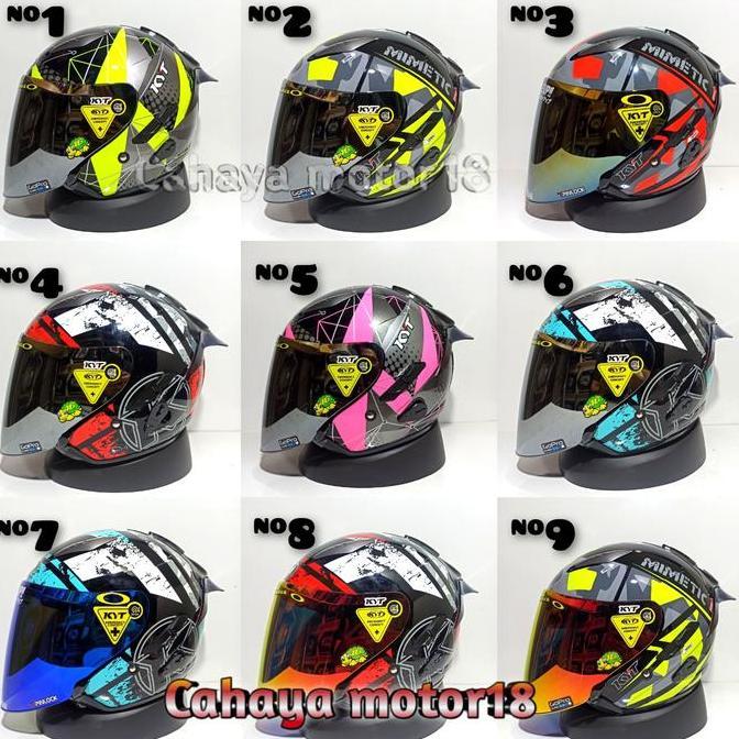 PAKET GANTENG KYT SLIDE FLAT VISOR kyt double visor galaxi