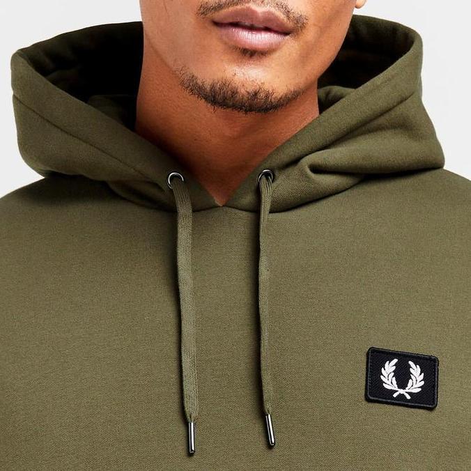 Fred Perry Badge Hoodie Uniform Green Original