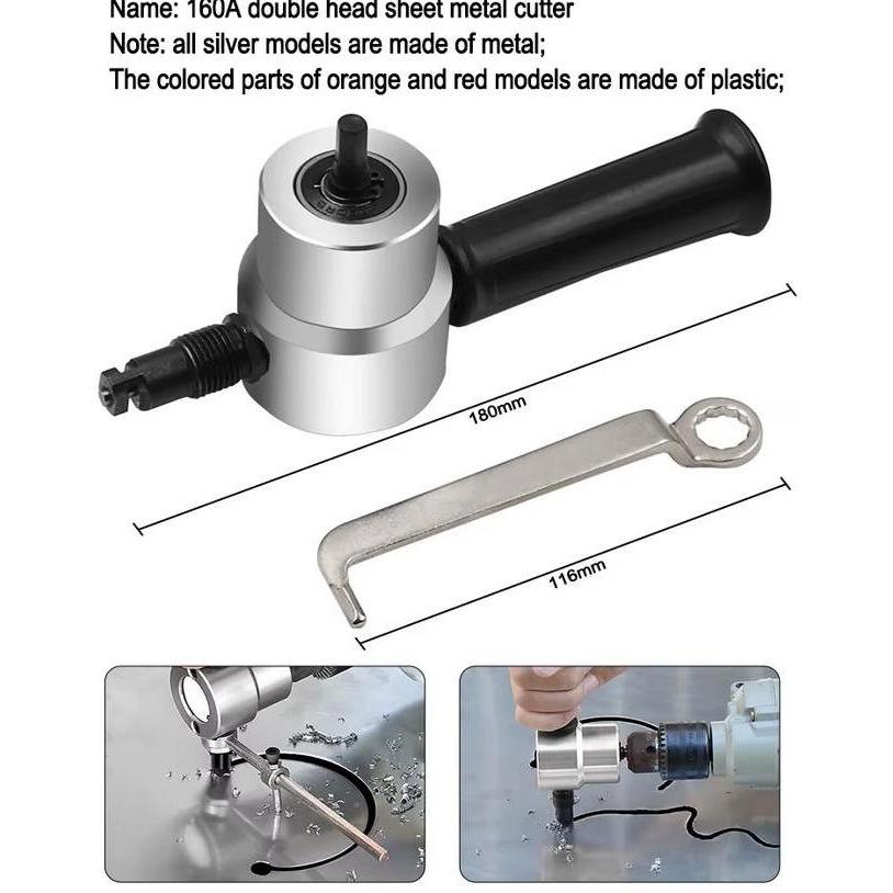ASTAROL Nibbler Pemotong Plat Besi 160A Mata Bor Pemotong Metal Double Head 160A Nibble Metal Cuttin