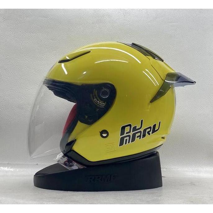KYT DJ MARU SOLID ALL WARNA KACA BENING FREE SPOILER 2D & 3D - KYT DOT SNI - HELM HALF F KYT DJ MARU