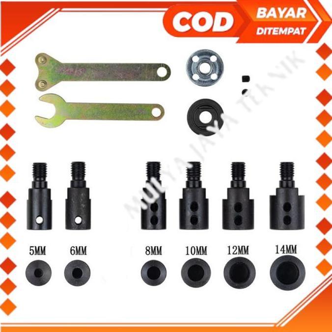 IYLBISC Paket Adaptor Bor Ke Grinda Arbor Mandrel Konektor Dinamo 775 Adaptor Dinamo Pompa Air