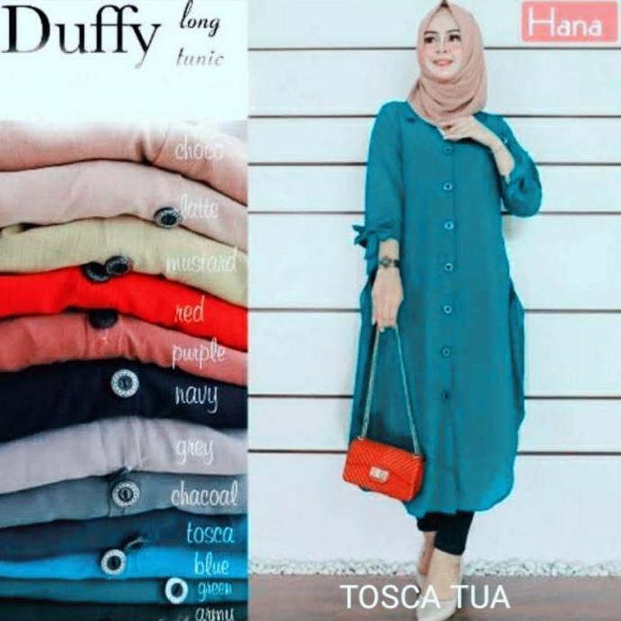 BELI Tunik Jumbo Duffy Ld120&100 Tunik wanita Terlaris Hijab Muslimah Kekinian Atasan Jumbo Busui&Fr
