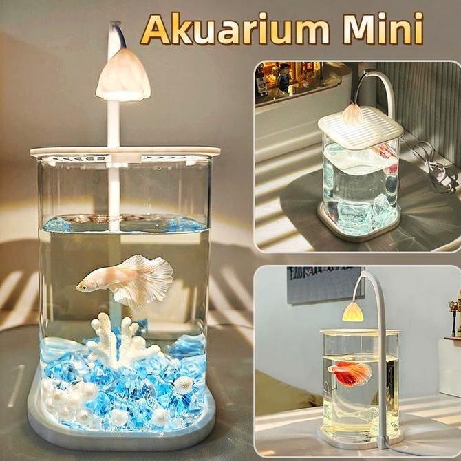 Handiknastujuh - Aquarium Mini Fullset LED/Aquarium Mini/Aquarium /Aquarium Minimalis Fullset/Mini T