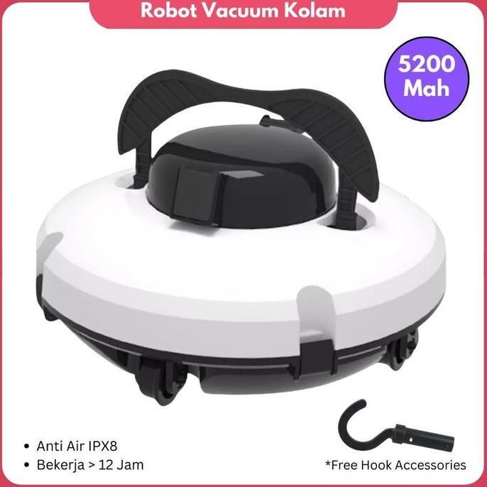IYLBISC Robot Vacuum Kolam Renang Otomatis Mesin Pembersih Kolam Cordless Alat Penyedot Debu Kolam I