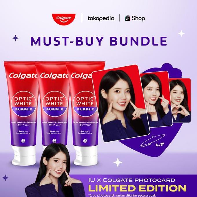 Ready Colgate Optic White Purple Toothpaste/Pasta Gigi 100 gr Pasta Gigi Pencerah, Mencerahkan Gigi 