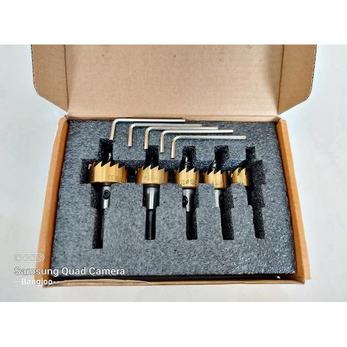 IYLBISC mata bor set 5pcs holesaw metal kayu PVC hole saw set - mata bor besi