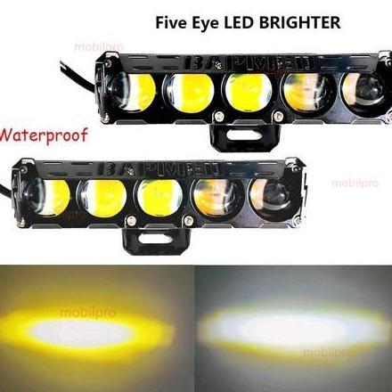 Xifa_nurabdilah - 12Volt/24Volt Lampu LED Tembak Kabut Sql 5 Mata Lensa 2 Warna Kuning Putih Lampu T