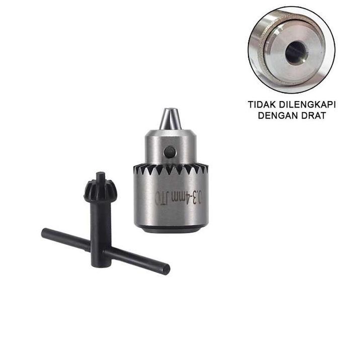 AHROKA EELIC KMB-4MMJT0 Kepala Mesin Bor Chuck Mini Clamp 0.3-4MM JT0 Drill Chuck Atau Chuck Keyless