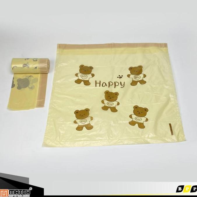 Plastik Sampah Kresek Sampah Karakter Dengan Tali Pengikat Roll Isi 30Pcs 43X45 Match Kantong Sampah